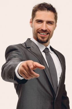 ileriye dönük tam growth.closeup.confident iş adamı .