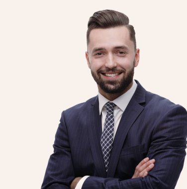 Kendinden emin bir orta işadamı portresi portre