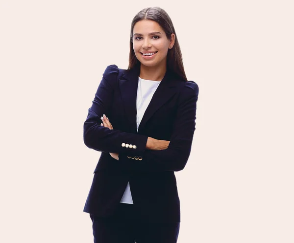 Em pleno crescimento. jovem empresária . — Fotografia de Stock