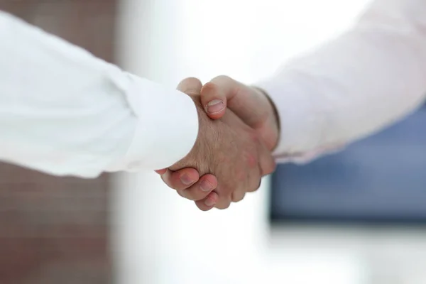 Portre. iş handshake.business arka plan. — Stok fotoğraf