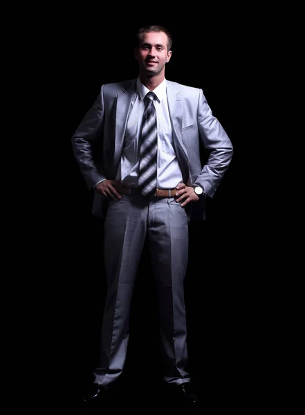 Full body portrait of young business man — Stock Photo, Image