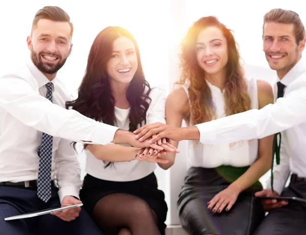 Business team showing their unity. — Stock Photo, Image