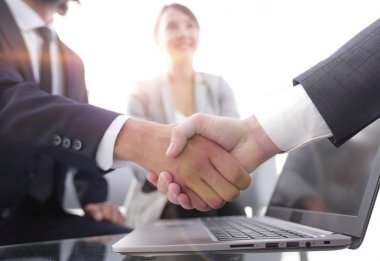 closeup.Handshake mali ortakları ben