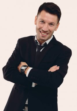 gülümseyen bir işadamı yakın çekim