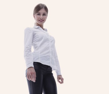 Başarılı bir iş kadınının portresi.