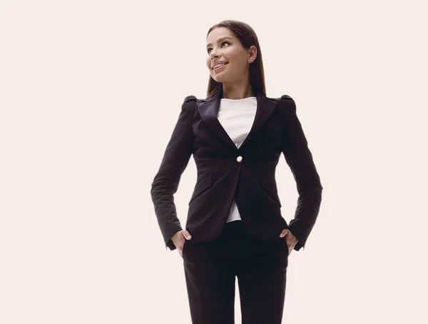 Vista inferior de mulher de negócios confiante — Fotografia de Stock