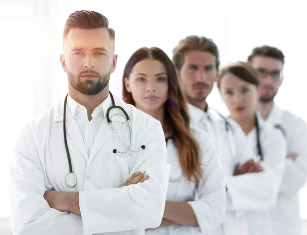 Portrét lékařský tým stojí dohromady — Stock fotografie