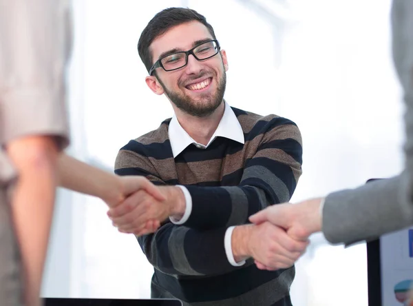 Handshake manager e il cliente . — Foto Stock