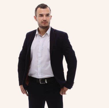 başarılı iş adamı tam büyüme .portrait içinde.