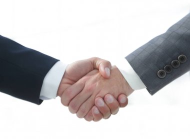 closeup.Handshake iş ortakları