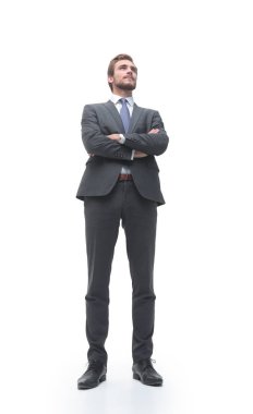 Alt görünümü. modern iş adamı .isolated