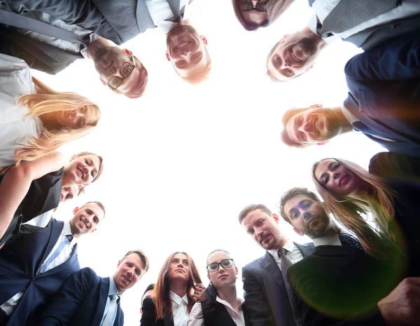 Concept of team building.business team standing forming a circle — Stock Photo, Image