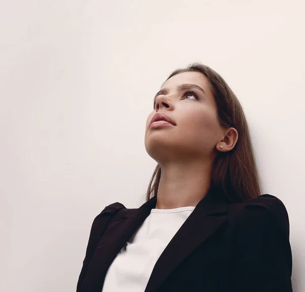 Closeup.confident mujer joven — Foto de Stock