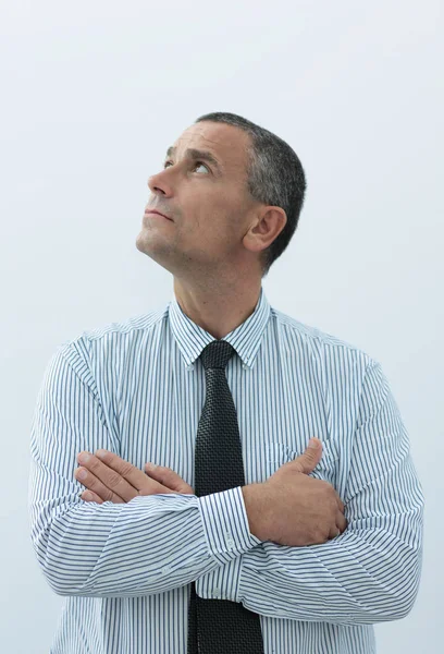 Kendine güvenen işadamı geleceğe bakıyor