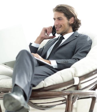 iş konularında evde çözme iş adamı. bulanık resim