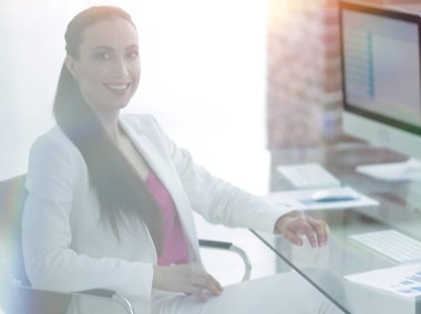 Dikey photos.modern iş kadını