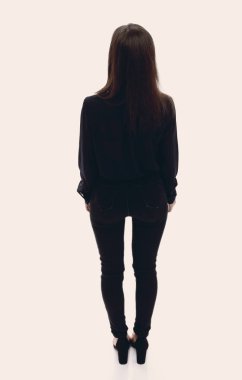 Arkadan Görünüm. Modern genç iş kadını