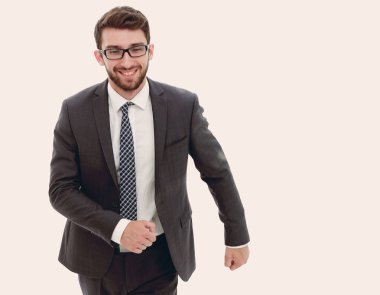 Başarılı iş adamı güvenle ileri gider