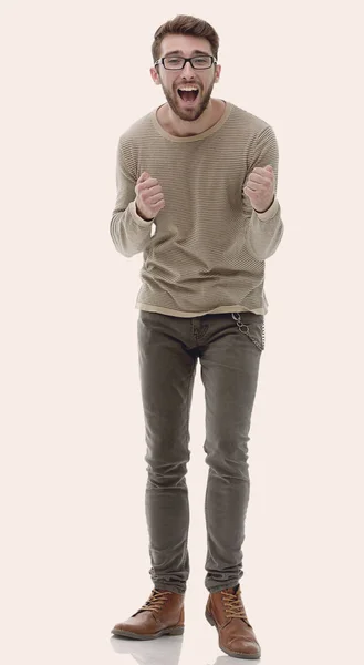 Portrait of a very happy young man — Stock Photo, Image