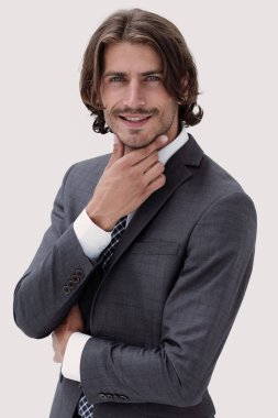 yakışıklı işadamı hakkında bir şey düşünüyor