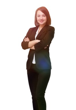 tam büyüme portre. başarılı kadın Yöneticisi