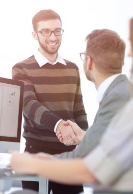 el sıkışma Yöneticisi ve müşteri