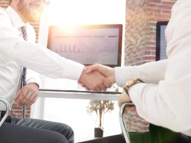 yakın çekim. karşılıklı iş ortakları