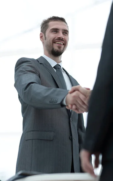 Closeup .businessman shaking hands with a business partner. — Stock Photo, Image
