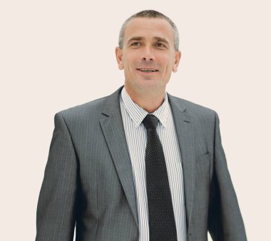 evrak çantası ile kendine güvenen iş adamı