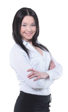 Genç, kendine güvenen, başarılı ve güzel iş kadını