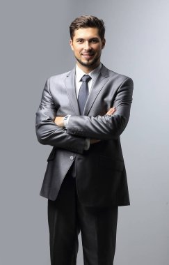 tam büyüme portre. başarılı iş adamı.