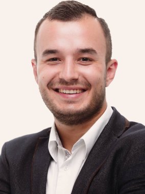 portre yüz emin iş kişinin.