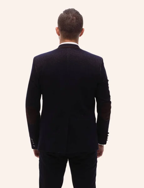 In full growth.rear view of a successful businessman. — Stock Photo, Image