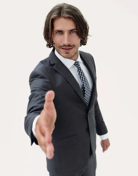 Businessman offering for handshake — Stock Photo, Image