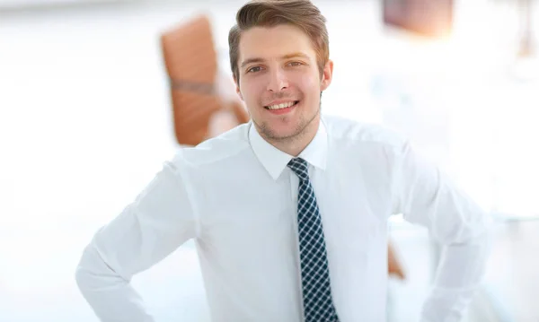 Successful employee at a Desk — Stock Photo, Image