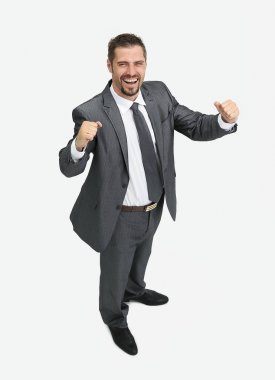 içinde tam growth.the görünümünden top.happy iş adamı