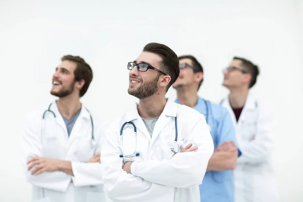 Vertrouwen medisch team kijken kopie ruimte — Stockfoto