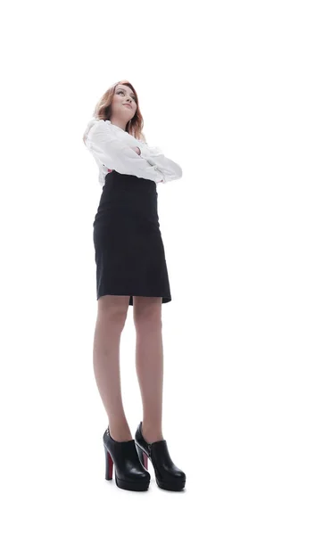 Retrato de jovem mulher de negócios no escritório. — Fotografia de Stock