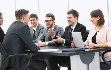 iş takım ile bir atölye iletken işadamı