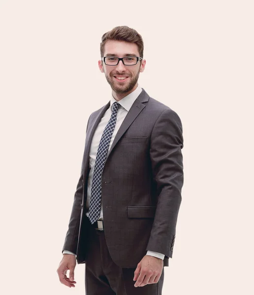 Un hombre de negocios sonriente y seguro. Retrato en pleno crecimiento —  Fotos de Stock