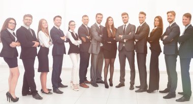 Beyaz arka plan üzerinde izole büyük iş takım.