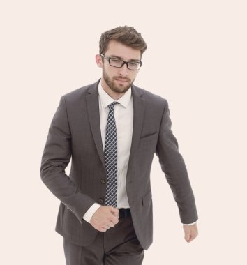 Başarılı iş adamı güvenle ileri gider