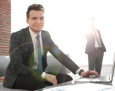 iş concept.determined genç işadamı