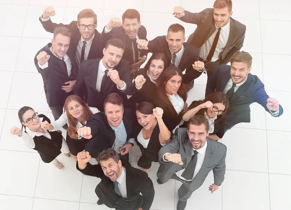 Equipe de negócios profissional mostra seu sucesso — Fotografia de Stock