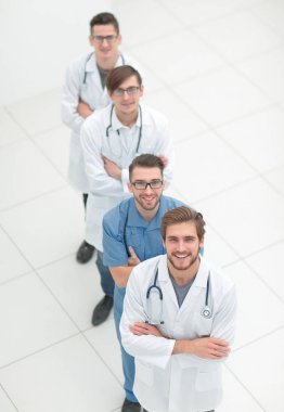 tıbbi personnel.isolated beyaz grup