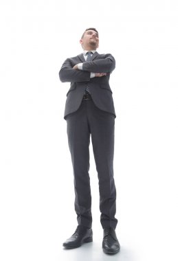 Alt görünümü. Kendine güvenen işadamı