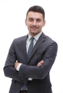 Kendinden emin iş adamının portresi
