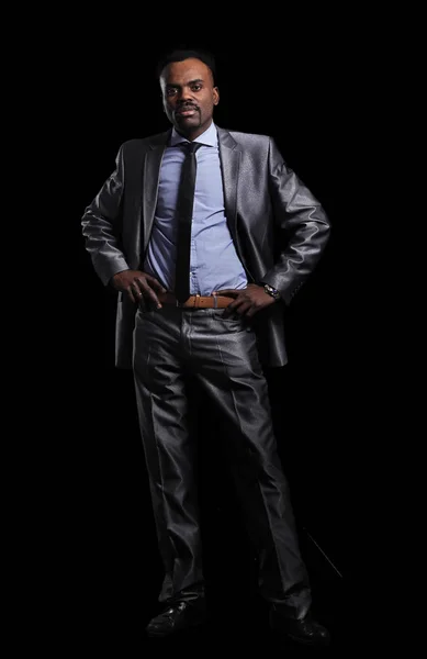 Hombre de negocios afroamericano guapo — Foto de Stock