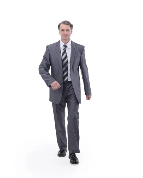 In all growth.a successful businessman, confidently striding forward. — Stock Photo, Image