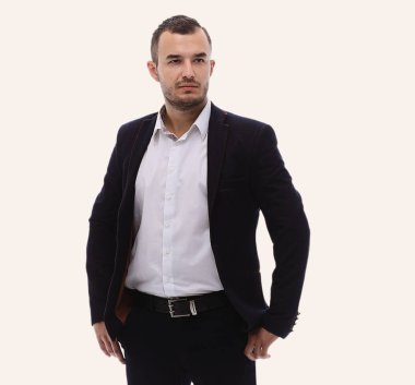 başarılı iş adamı tam büyüme .portrait içinde.